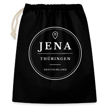 Jena - Thüringen - Deutschland - Geschenkbeutel aus Baumwolle (40 x 50 cm) - Schwarz - Vorne