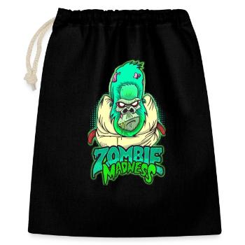 Zombie Gorilla - Geschenkbeutel aus Baumwolle (40 x 50 cm) - Schwarz - Vorne