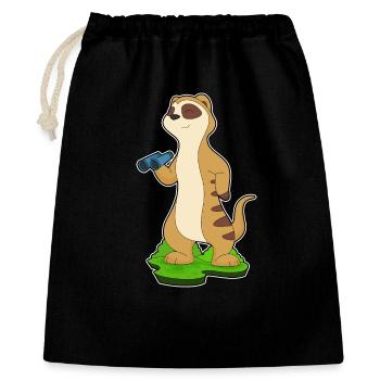 Jumelles suricates - Sac cadeau 40 x 50 cm - noir - Devant