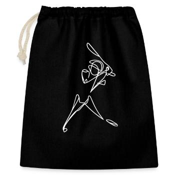 Cricketer Drawing - Gift Bag 40 x 50 cm - black - Front