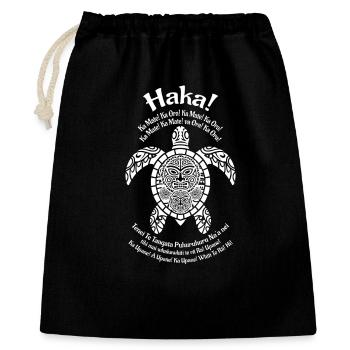 Haka Shout Haka Chant Haka Dance New Zealand - Gift Bag 40 x 50 cm - black - Front