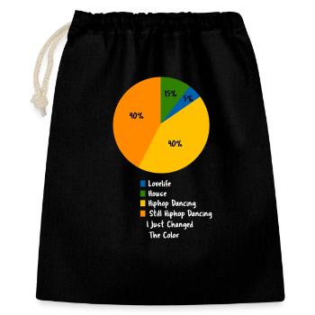 Lustiger Hip-Hop-Tanz, Pie-Chart, Straßentanz-Humor - Geschenkbeutel aus Baumwolle (40 x 50 cm) - Schwarz - Vorne
