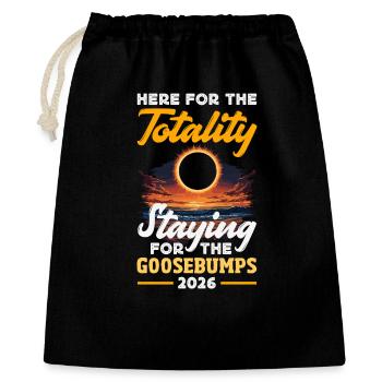Solar eclipse 2026, August 12 - Gift Bag 40 x 50 cm - black - Front