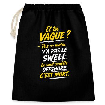 Le vent souffle offshore c'est mort - Sac cadeau 40 x 50 cm - noir - Devant