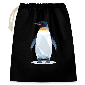 Pinguin Style - Geschenkbeutel aus Baumwolle (40 x 50 cm) - Schwarz - Vorne