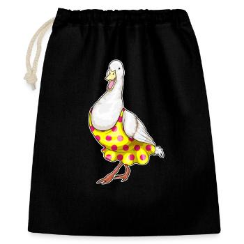 Ente Polka Dots Kleid - Geschenkbeutel aus Baumwolle (40 x 50 cm) - Schwarz - Vorne