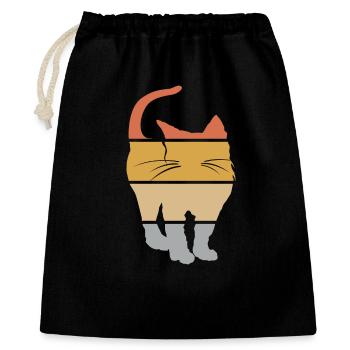 retro cat vintage tomcat cat lover icon icon - Gift Bag 40 x 50 cm - black - Front
