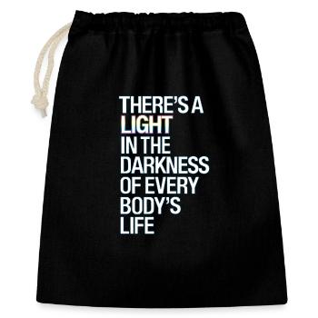 Inspirational Light in Darkness Quote Design - Gift Bag 40 x 50 cm - black - Front