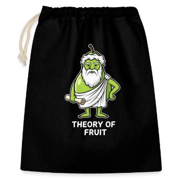Frucht-Theorie Grüner Philosoph Birne - Geschenkbeutel aus Baumwolle (40 x 50 cm) - Schwarz - Vorne