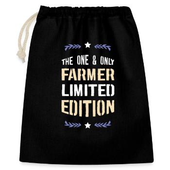The One and Only Farmer Limited Edition - Geschenkbeutel aus Baumwolle (40 x 50 cm) - Schwarz - Vorne