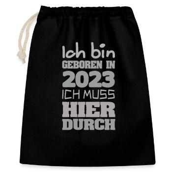 Born in 2023 Get started - Gift Bag 40 x 50 cm - black - Front