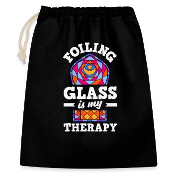 Art du vitrail Artiste du vitrail - Sac cadeau 40 x 50 cm - noir - Devant