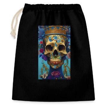 Beautiful fantasy Skull - Geschenkbeutel aus Baumwolle (40 x 50 cm) - Schwarz - Vorne