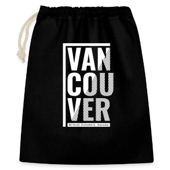 Vancouver Block Typo Noir - Gift Bag 40 x 50 cm - black - Front