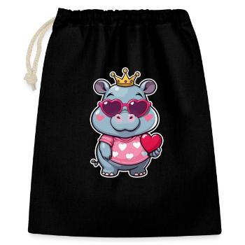 Hippopotamus - Gift Bag 40 x 50 cm - black - Front