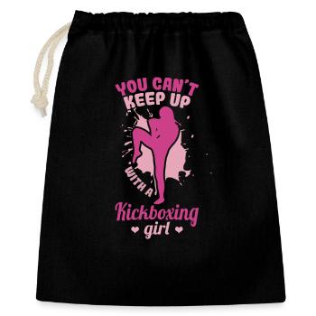 Vous ne pouvez pas suivre une fille de kickboxing - Sac cadeau 40 x 50 cm - noir - Devant