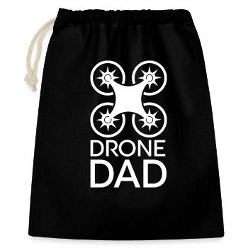 Drone Dad cooler Papa lustige Sprüche fliegen Logo - Geschenkbeutel aus Baumwolle (40 x 50 cm) - Schwarz - Vorne