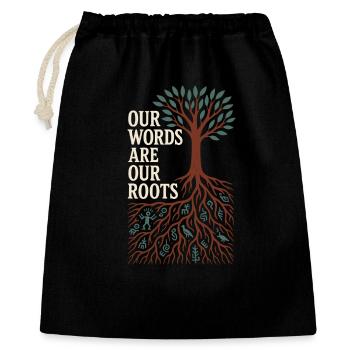 Indigenous Language Revitalization Native Speakers - Gift Bag 40 x 50 cm - black - Front