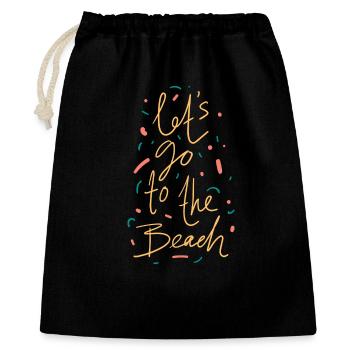 Chemise On va à la plage - Sac cadeau 40 x 50 cm - noir - Devant