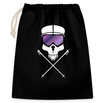 Crâne de ski - Sac cadeau 40 x 50 cm - noir - Devant