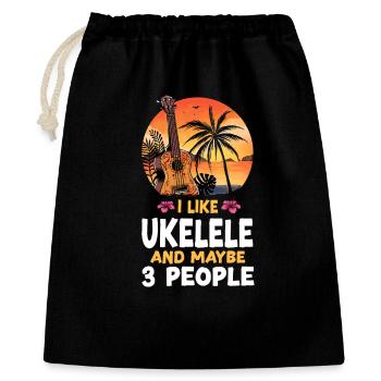 Hawaiian Ukulele Uke I Like - Gift Bag 40 x 50 cm - black - Front