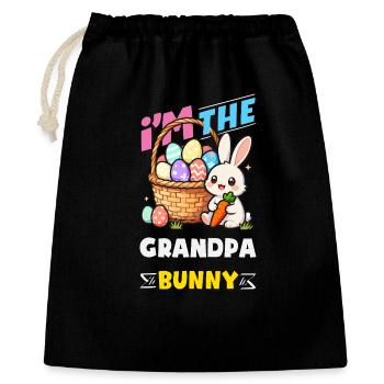 Joyeuse Pâques, douce chasse aux œufs du lapin, œufs de Pâques - Sac cadeau 40 x 50 cm - noir - Devant