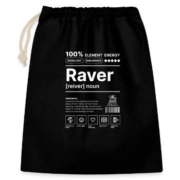 Raver-Lebensstil Weiß - Geschenkbeutel aus Baumwolle (40 x 50 cm) - Schwarz - Vorne