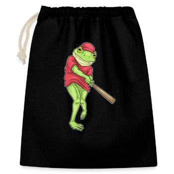 Grenouille Baseball Batte de Baseball - Sac cadeau 40 x 50 cm - noir - Devant