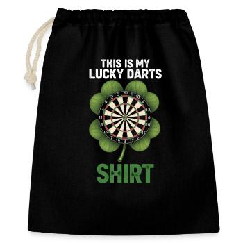 C’est ma chemise Lucky Darts - Sac cadeau 40 x 50 cm - noir - Devant