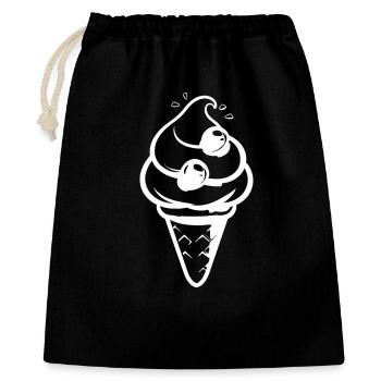 Dessin de glace - Sac cadeau 40 x 50 cm - noir - Devant