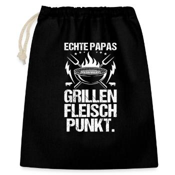 Barbecue, fête des pères, papa - Sac cadeau 40 x 50 cm - noir - Devant