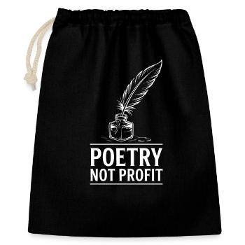 Quill and Ink Poetry Design - Gift Bag 40 x 50 cm - black - Front