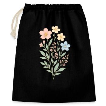 Pastel Wildflowers Watercolors - Gift Bag 40 x 50 cm - black - Front
