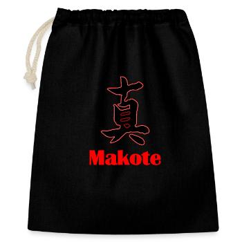 Valeur du Bushidō : Makoto – Sincérité - Sac cadeau 40 x 50 cm - noir - Devant