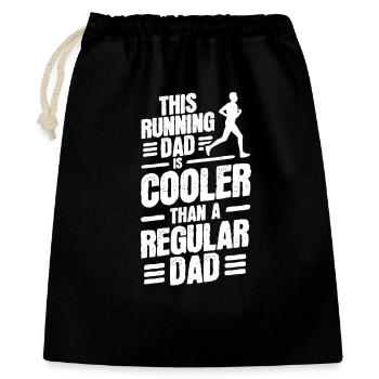 Papa qui court - Sac cadeau 40 x 50 cm - noir - Devant