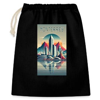 Monterrey Mexiko Modern Design - Geschenkbeutel aus Baumwolle (40 x 50 cm) - Schwarz - Vorne