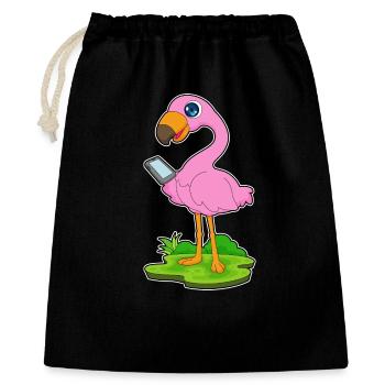 Flamingo Smartphone - Gift Bag 40 x 50 cm - black - Front