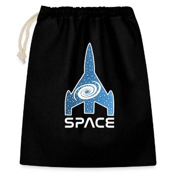 Starry Galaxy Rocket - Gift Bag 40 x 50 cm - black - Front