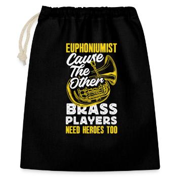Vintage Euphonium Spieler - Geschenkbeutel aus Baumwolle (40 x 50 cm) - Schwarz - Vorne
