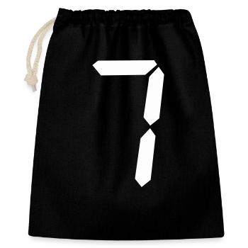 digitale_zahl_7 - Gift Bag 40 x 50 cm - black - Front