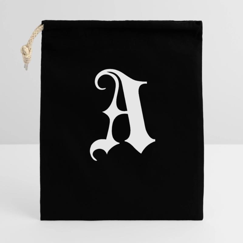 Gothic Monogram A Script Gift Bag 40 x 50 cm