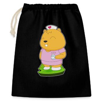 Hamster Nurse Medicine - Gift Bag 40 x 50 cm - black - Front