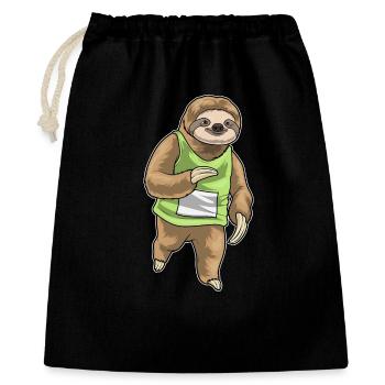 Sloth Jogger Jogging Sport - Sac cadeau 40 x 50 cm - noir - Devant