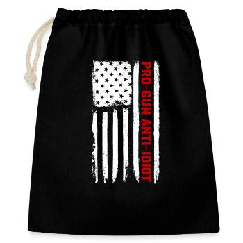 Pro-guns, anti-idiot - Gift Bag 40 x 50 cm - black - Front
