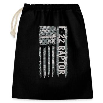 F-22 Raptor American Flag Military Camouflage F22 - Gift Bag 40 x 50 cm - black - Front