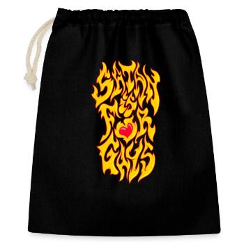 Satan ist für Schwule - Geschenkbeutel aus Baumwolle (40 x 50 cm) - Schwarz - Vorne
