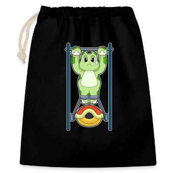 Turtle Bodybuilder Pull-ups Bodybuilding - Gift Bag 40 x 50 cm - black - Front