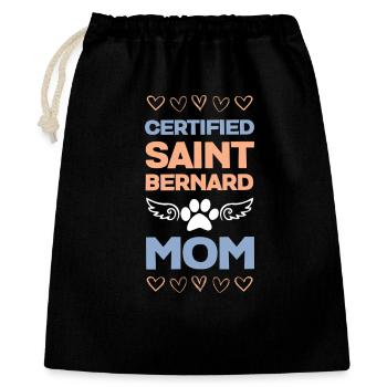 Maman certifiée Saint Bernard - Sac cadeau 40 x 50 cm - noir - Devant