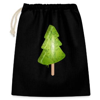glace lumineuse sapin de Noël en vert sapin de Noël - Sac cadeau 40 x 50 cm - noir - Devant