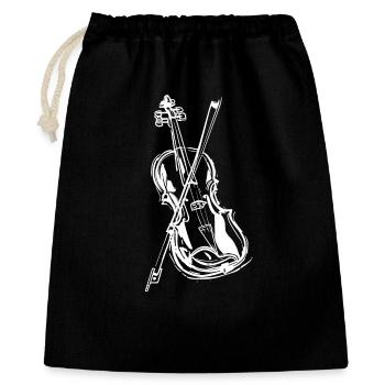 Dessin de violon - Sac cadeau 40 x 50 cm - noir - Devant